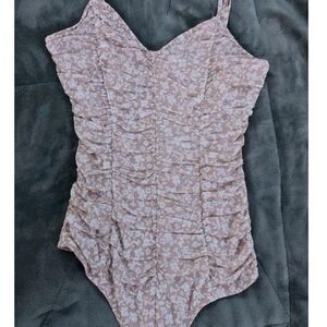 Francesca-s Women's Pink and Tan Bodysuit